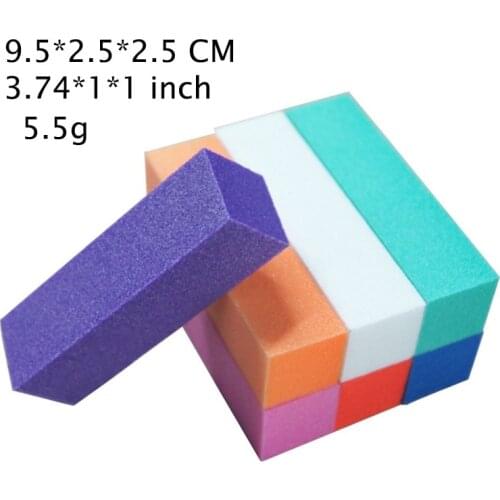 10 pcs Form Nail Buffers File For UV Gel White Nail File Buffer Block Polish Manicure Pedicure Sanding Nail Art Tool