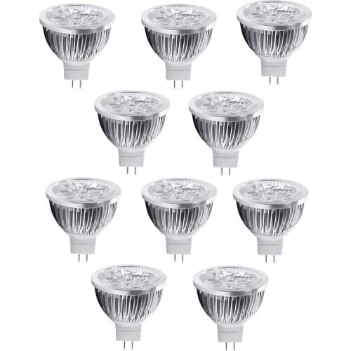 10pcs/lot MR16 Spotlight Bulb 12V 3/4/ 5W Super Bright High Powe Warm/Cool White LED light Lamp Downlight MR16Lampada Spot light