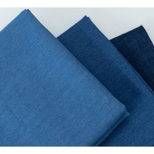 100*145cm Eelastic polyester cotton wash denim fabric jeans shirt clothing bag cloth DIY Stretch denim fabric dress Handmade
