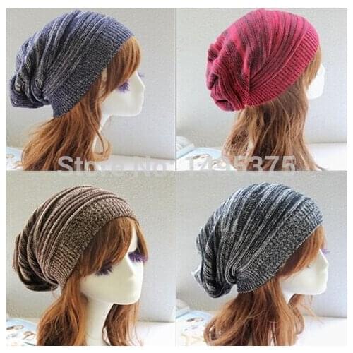 120pcs/lot Ladies Women Casual Cable Knit Knitted Crochet Acrylic Beanie Hat Cap Valentines Day