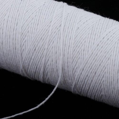 2Roll White 0.1cm Cotton Loom Weaving Warp Thread Warp Yarn for Knitting Blanket