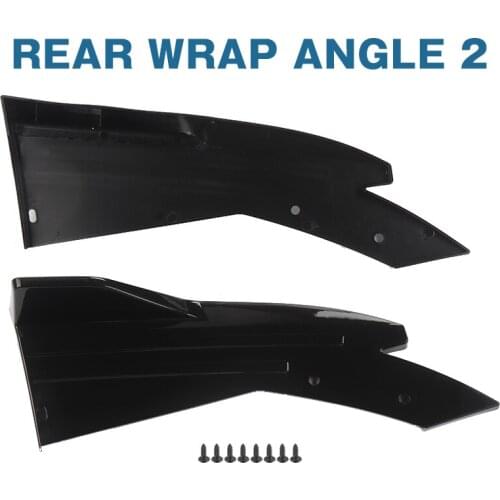 2pcs Gloss Black Car Auto Rear Bumper Spoiler Canards Fins Anti-crash Diffuser Lip Wrap Angle Splitter Protector Guard Parts