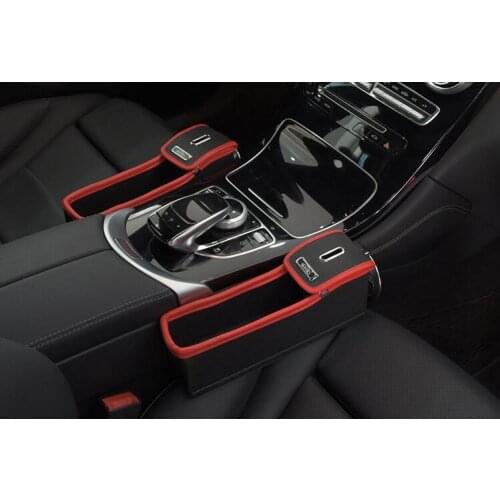 2018 Multifunctional Kraft Paper Box Storage Box Leather Case Car Seat Slit Storage Boxes Advanced Car Parts 2pcs/pack