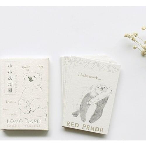 28 Sheets/Set Creative Little Zoo Mini Lomo Postcard/Greeting Card/Birthday Letter Envelope Gift Card Message Card