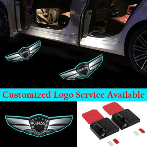 2x For Genesis Wireless Car Door LED Logo Lights Ghost Shadow Laser Projector