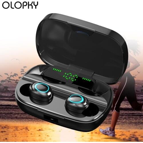 3500mAh Power Bank 2020 TWS 5.0 Headphones Bluetooth Wireless Earphones HIFI Touch In Ear Waterproof Sport Headset For All Phone