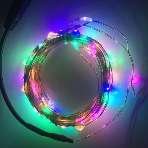 5M 50leds Silver Wire USB LED String lights Holiday lighting For Fairy Christmas Wedding Party Decoration