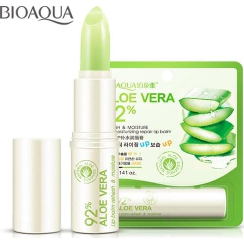 92% Natural Aloe Moisturizing Lip Balm Colorless Refine repair lip wrinkles For Woman Winter Lip Care