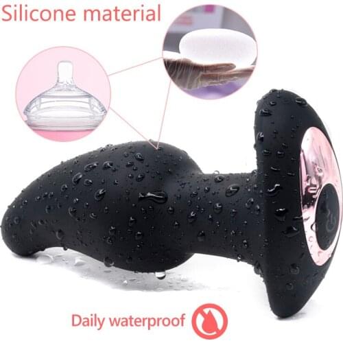 Anus Vibrator Rotation Beads Prostate Massage Women G-spot/Clit Stimulation Silicone Sex Toy Vibrating Anal Butt Plugs