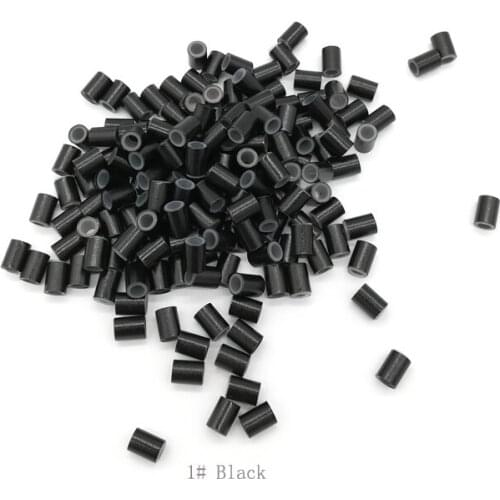 Freeshipping- 1000pcs 4.5mm With Silicone Copper links Tube Rings Beads for extension hair tools