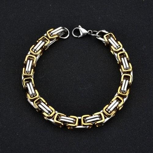 Punk Women 316L Stainless Steel Bracelet Special Hiphop Lock Biker Bicycle Motorcycle Chain for Mens Bracelets & Bangles