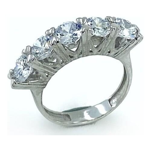 Diamond Workmanship Cubik Zircon Top Quality Dibs Silver Ring