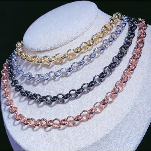 5 meters Big 0 Link chain necklace accessories keep color Chain necklace accessories for jewelry making 50772