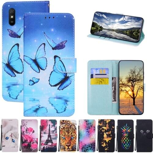 For Xiaomi Redmi 9A Case for Xiaomi Redmi 9AT Cover 6.53 Leather Wallet Flip Case For Xiaomi Redmi 9AT Case Redmi 9A 9 AT Fundas
