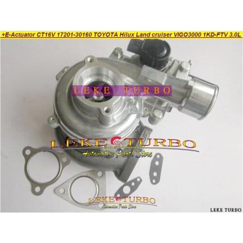 CT16V 17201-30160 17201-30100 17201-30101 Turbo For TOYOTA Hilux Landcruiser SW4 VIGO3000 1KD-FTV 1KDFTV 3.0L Electric Actuator