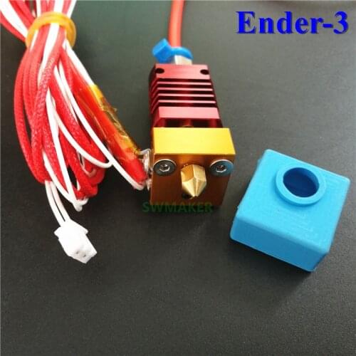 Ender-3 / 3S Hotend Extruder kit Assembled Full Metal J-head with MK8 Silicone Sock for Creality Ender-3 / 3S 3D printer