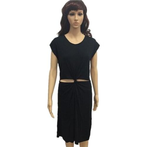 Cotton Womens Dress Party Commuter Fun Knotted Short Sleeve T Shirt Sexy And ComfortableDream