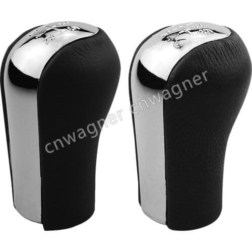 Chromed PU Leather 5 6 Speed MT Car Gear Shift Knob for TOYOTA Corolla Verso RAV4 Yaris 92-09 Gearshift Shifter Lever Stick Pen