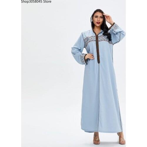 2021 Ramadan Eid Mubarak Abaya Dubai Muslim Dress Turkey Islam Clothing Robes Longue Dresses For Women Vestidos Caftan Marocain