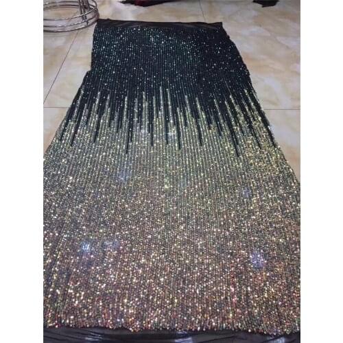 Beautiful BZL-7.0311 fashionable sequins tulle embroidery french net lace fabric for party dress