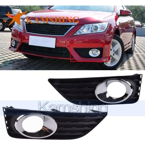 CAPQX For Camry ACV51 2012 2013 2014 Sport Front Bumper Fog Light Frame Foglight Cover Cap Anti-fog Lamp Hood Trim Shell