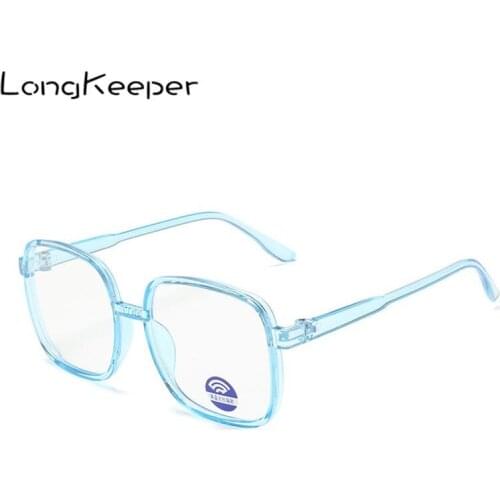 LongKeeper Kids Anti-blue Light Glasses Frame Classic Square Big Eyeglasses Frame Boys Girls Optical Computer Glasses Frames