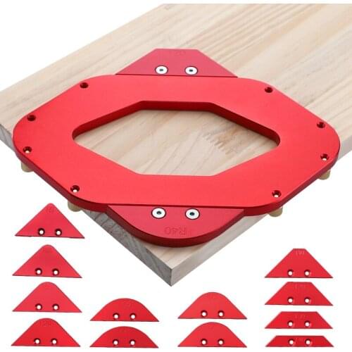 Trimming machine R rounded template Router Table Corner Jig Radius Chamfer Profile beveled Template Kit Woodworking tools