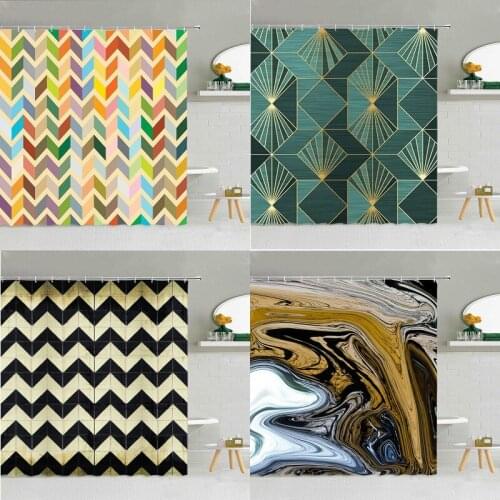 Geometric striped marble Curtains curtains in the bathroom curtains in the room For bathroom Bath mat Curtains in the bathroom