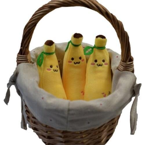 New lovely 12cm plush simulation banana Favorite Keychain Bag decoration stuffed soft christmas festival gift for friend kid