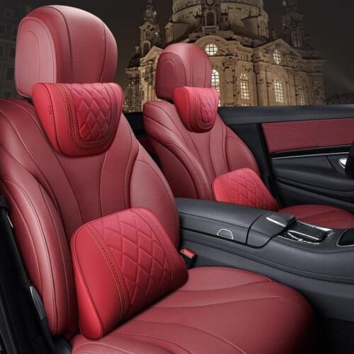 New Napa leather Car Headrest Neck Support Seat / For Mercedes Maybach Design S Class Universal Car Pillow Neck Rest Cushion