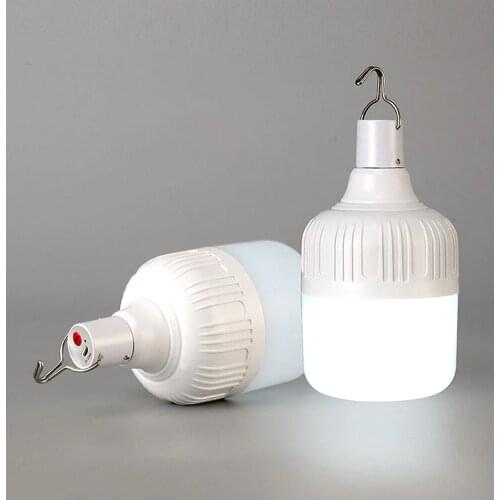 Portable LED Night Light Bulb Rechargeable Dimmable Emergency Lights outdoor Garden Camping Hanging LED Light 40W 80W 100W 150W