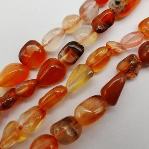 Freeform Irregular Gravel Shape 5-7mm Natural Red Carnelian Stone Bead Strand for Making Jewelry DIY Bracelet & Necklaces A225