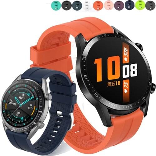 Replaceable Watchbands for HUAWEI WATCH GT 2 46mm/GT Active 42mm/HONOR Magic Silicone Strap Band GT2 Official style Bracelet
