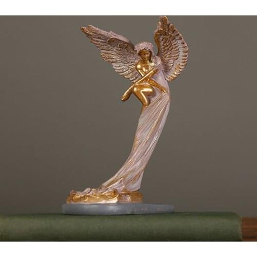 Creative Angel Sculpture Art Figurine Tabletop Shelf Home Decor Artwork