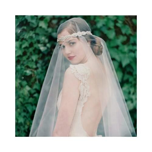 Up.Sky elegant Wedding Accessories 1.5 - U5 meters Wedding Veil White Ivory Simple Bridal Veil With Comb Wedding Veil Hot Sale