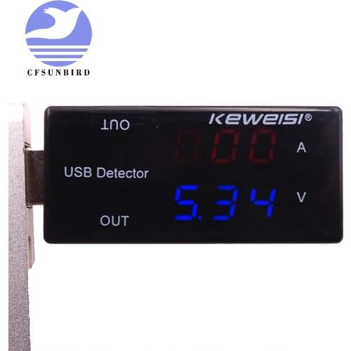 USB Current Voltage Tester USB Voltmeter Ammeter Detector Double Row show 25% off
