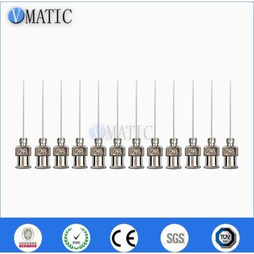 High Quality 12Pcs 1 Inch Tip Length 26G Blunt Stainless Steel Dispensing Needles Dispenser Syringe Needle Tips