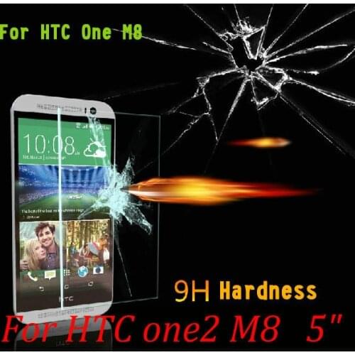 Explosion-proof Tempered Glass film for HTC One one2 one+ M8X M8 m 8 tempered Glass 9H Screen Protector Film for HTC One 2 M8 5"