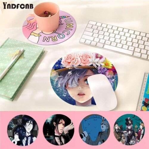 YNDFCNB Japan Anime Black Butler Kuroshitsuji High Speed New round Mousepad Anti-Slip Laptop PC Mice Pad Mat gaming Mousepad
