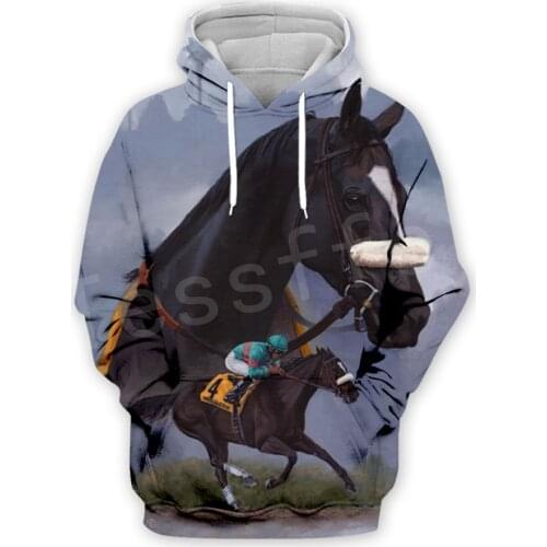 Tessffel Animal Love Racing Horse Funny Casual Pullover NewFashion Harajuku 3DPrint Zip/Hoodies/Sweatshirt/Jacket/Men/Women s-20
