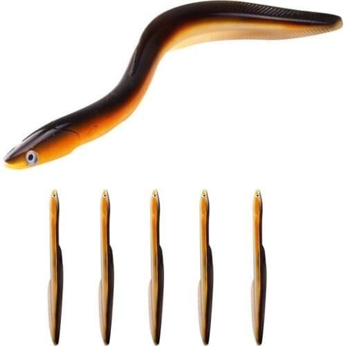 1PCS 59g 30cm Electric Eel Soft Fishing Lure Artificial Soft Baits Simulation Lifelike Saltwater Fish Carp Bass Fishing Tools