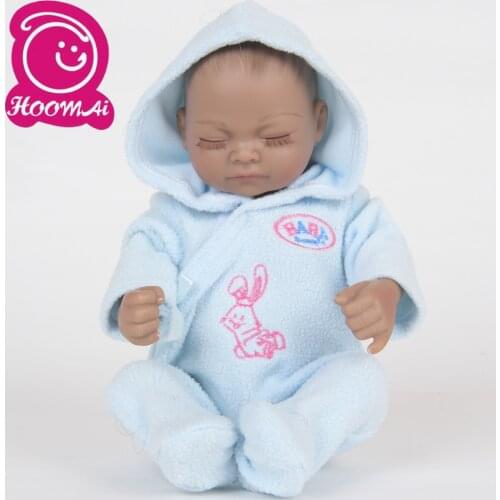 10Inch 28cm Lifelike Newborn Baby Doll Full Vinyl Body Sound Sleeping Newborn Baby Doll Kit for Sale
