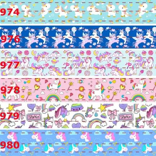 10yards -different sizes -cartoon pattern ribbon printed Grosgrain ribbon 170721