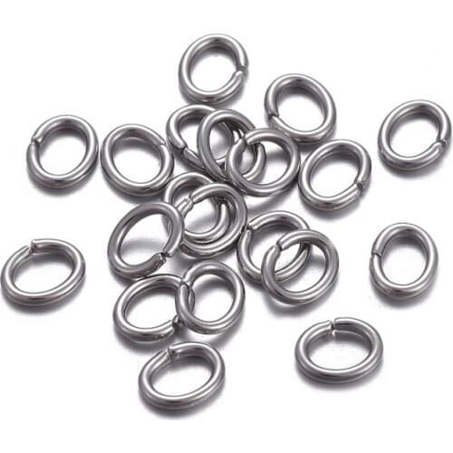 500pcs Stainless Steel Oval Jump Rings,Close but Unsoldered Split Rings Connectors For Diy Jewelry Making Accessories Supplies