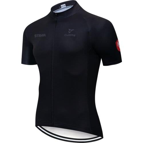 2019 STRAVA Men short sleeve cycling jerseys Cycling jerseys mtb cycle bike only shirt cycling clothing Maillot Ciclismo