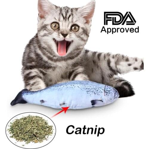 30sets of 120pcs Catnip Toys Set Simulation Fish Shape Doll Interactive Pets Toy Chew Bite Supplies for Cat Kitty Kitten
