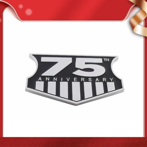3D Premium 75th Years Anniversary for Compass Cherokee Liberty Wrangler car Hood Fender trunk Bonnet Decal Emblem Badge Sticker