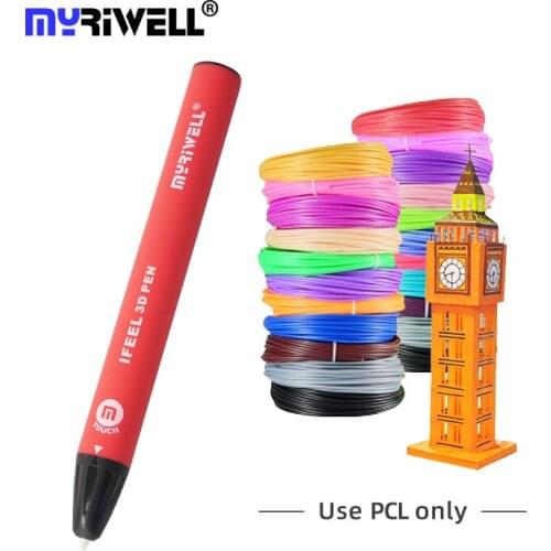 Myriwell 3D pen Auto Painting Pen Low temperature Children Support PCL Filament 1.75mm Birthdays Gift Tools