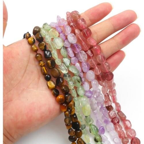 50-55/strands Irregular Shape Natural Stone Beads Amethyst Quartz Agate Jade Jasper Chip Beads For Bracelet Necklace DIY Jewelry