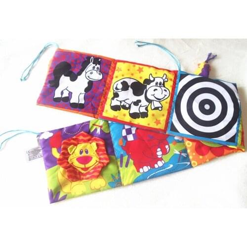 Baby Rattles Cloth Book Knowledge Around Multi Touch Multifunction Fun Colorful Crib Bed Hanging Books